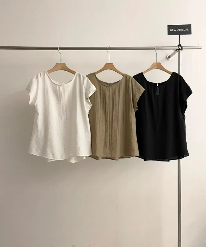 Linen Butterfly Sleeves Top