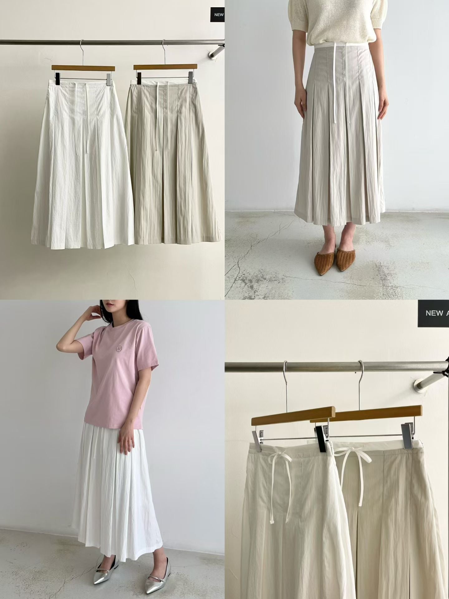 Pleated Midi Skirt