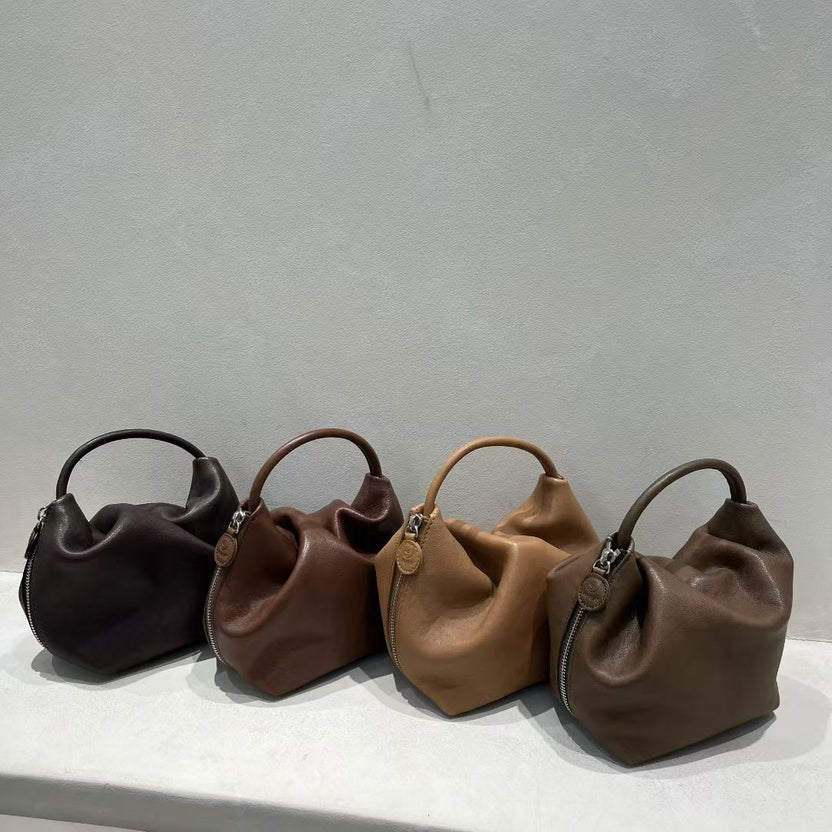 Rounded Real Leather Bag(包包)