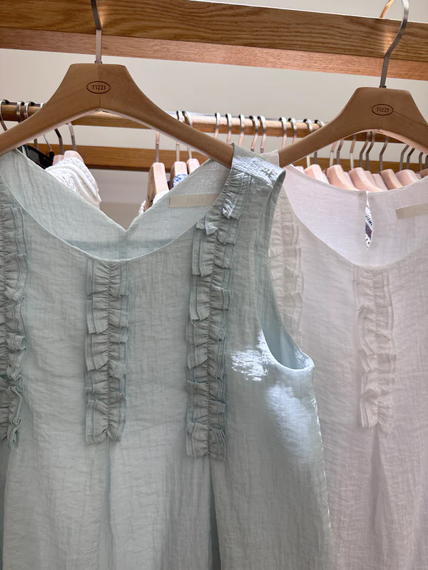 Ruffles Flowery Tank Top
