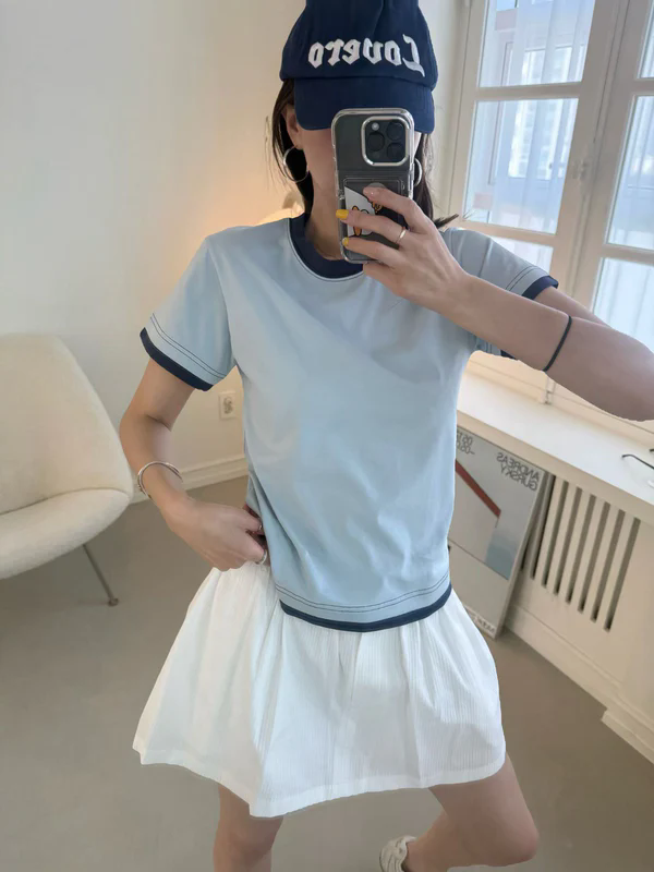 Cotton Outlined T Top