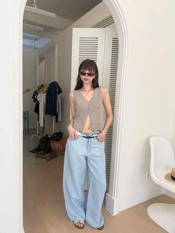 Cool Wide Leg Denim Jeans