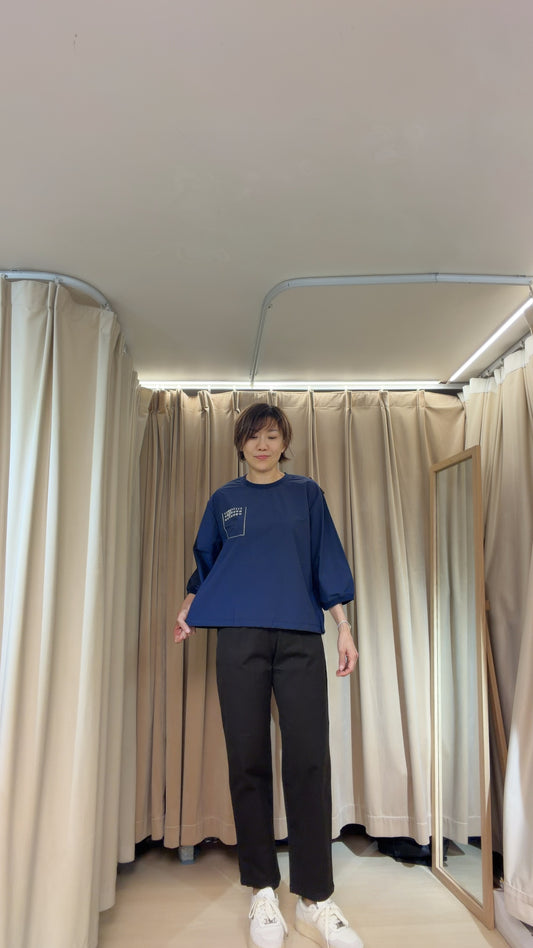 風衣質地中袖車線top￼