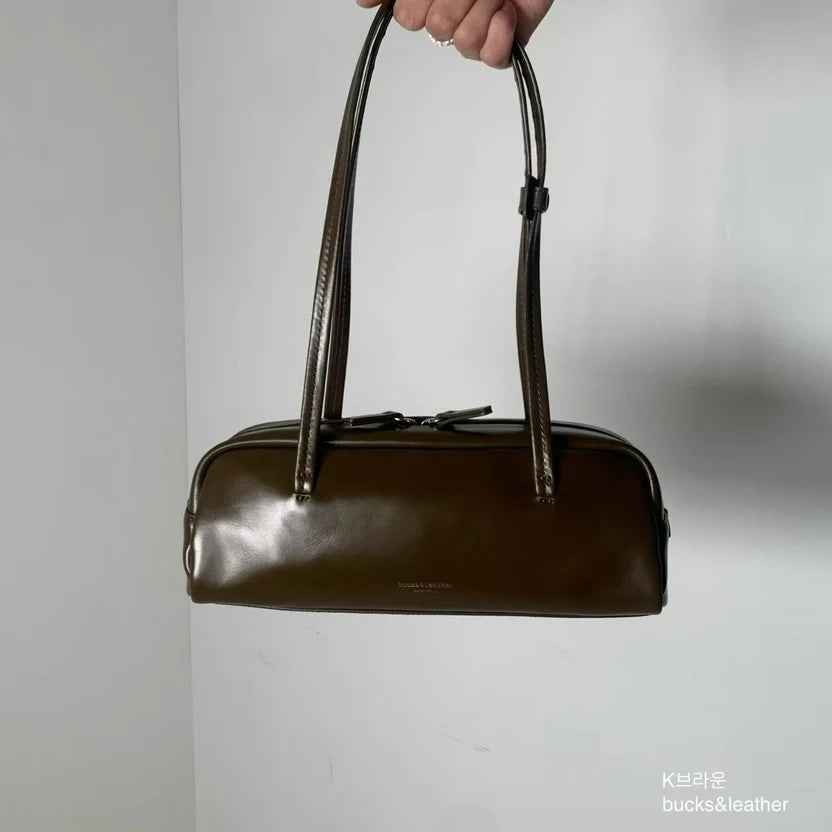 Real Leather Box Bag 亮面牛皮小號 26SS（包包）