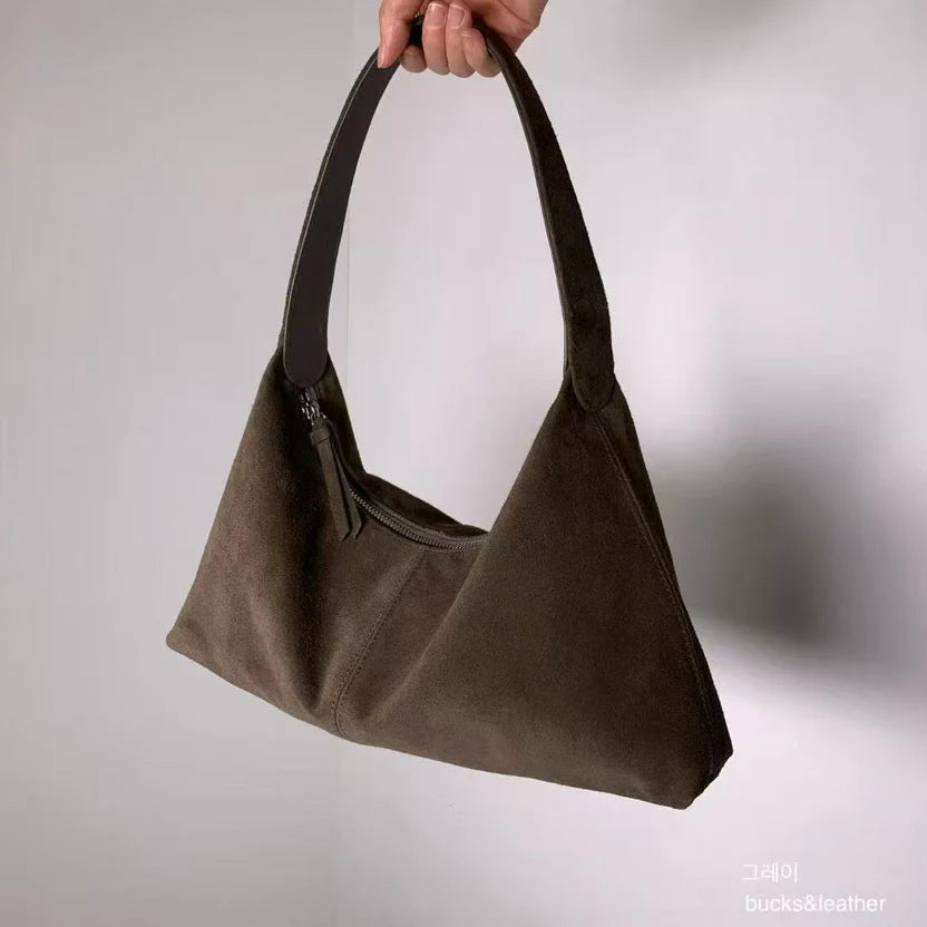 Real Leather Triangle Zipped Bag（包包）