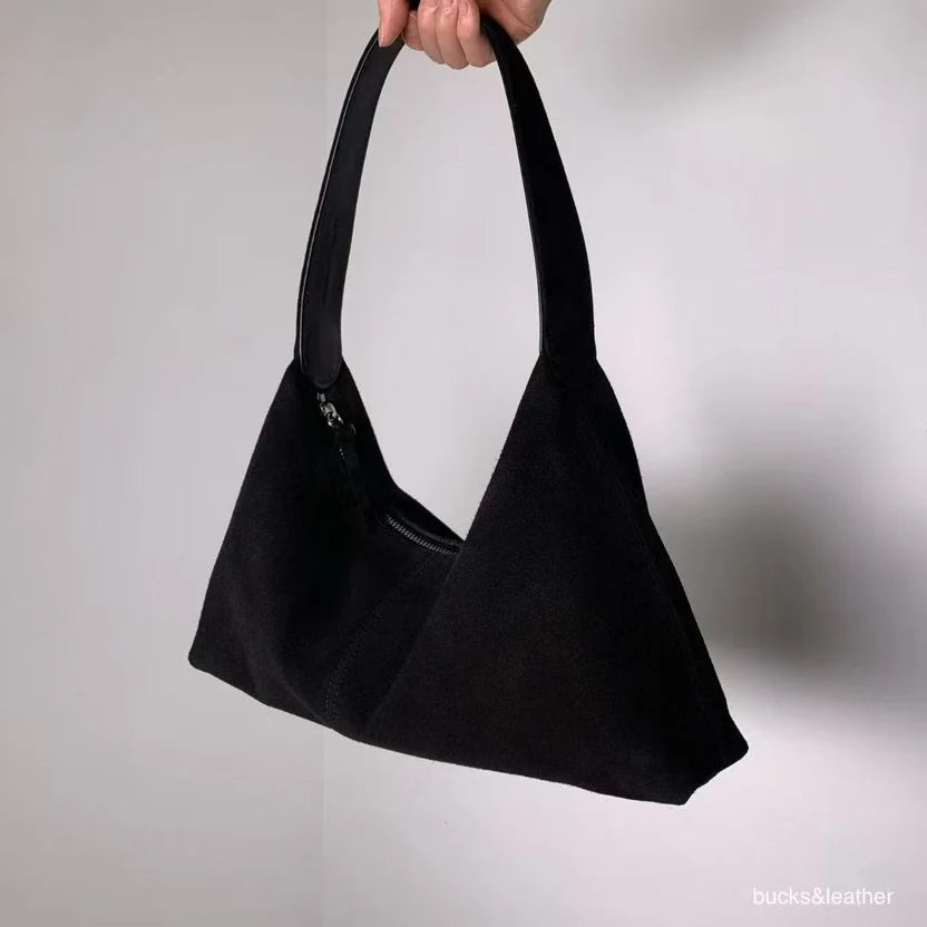 Real Leather Triangle Zipped Bag（包包）