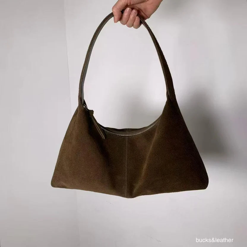 Real Leather Triangle Zipped Bag（包包）