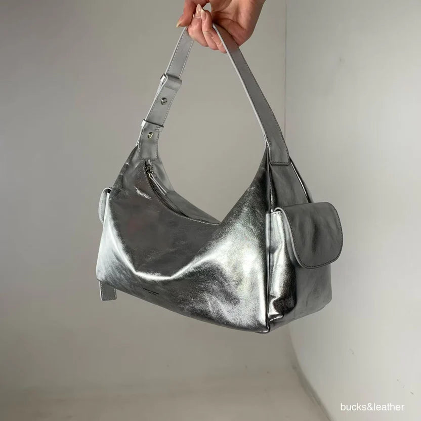 26SS Cargo On Shoulder Leather Bag 牛皮亮面（包包）