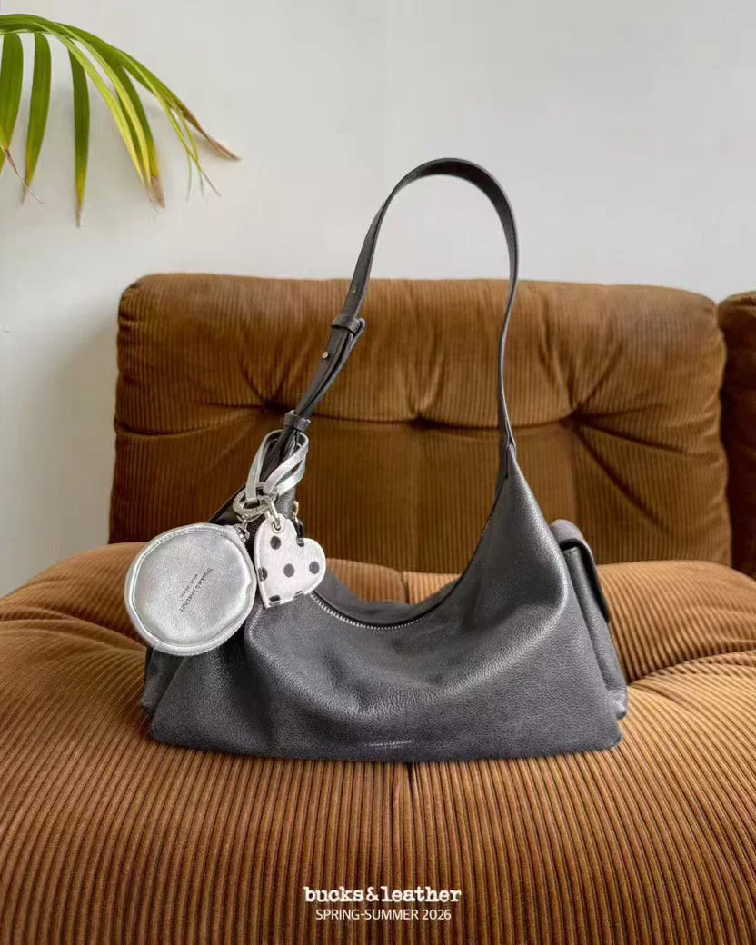 26SS Cargo On Shoulder Leather Bag 牛皮亮面（包包）