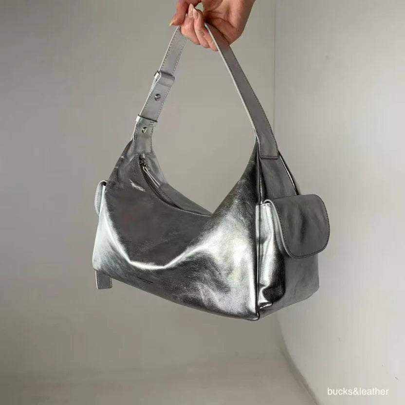 26SS Cargo On Shoulder Leather Bag 牛皮亮面（包包）