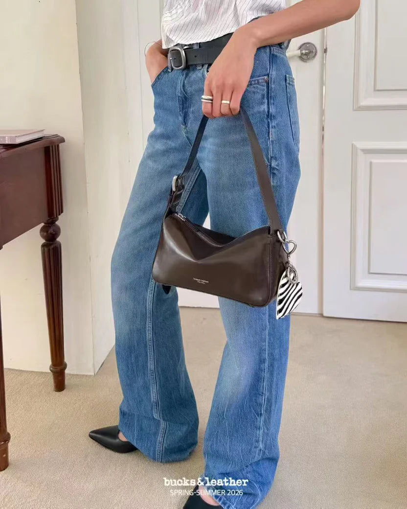 26SS Big Button Side Leather Bag 牛皮亮面（包包）