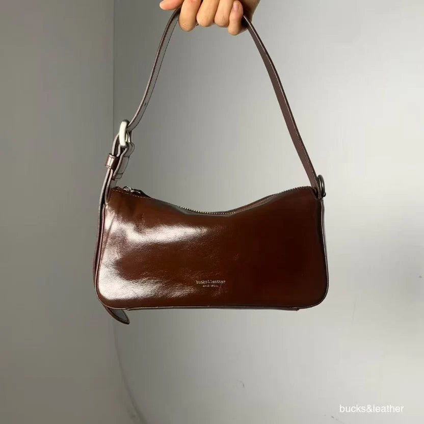 26SS Big Button Side Leather Bag 牛皮亮面（包包）