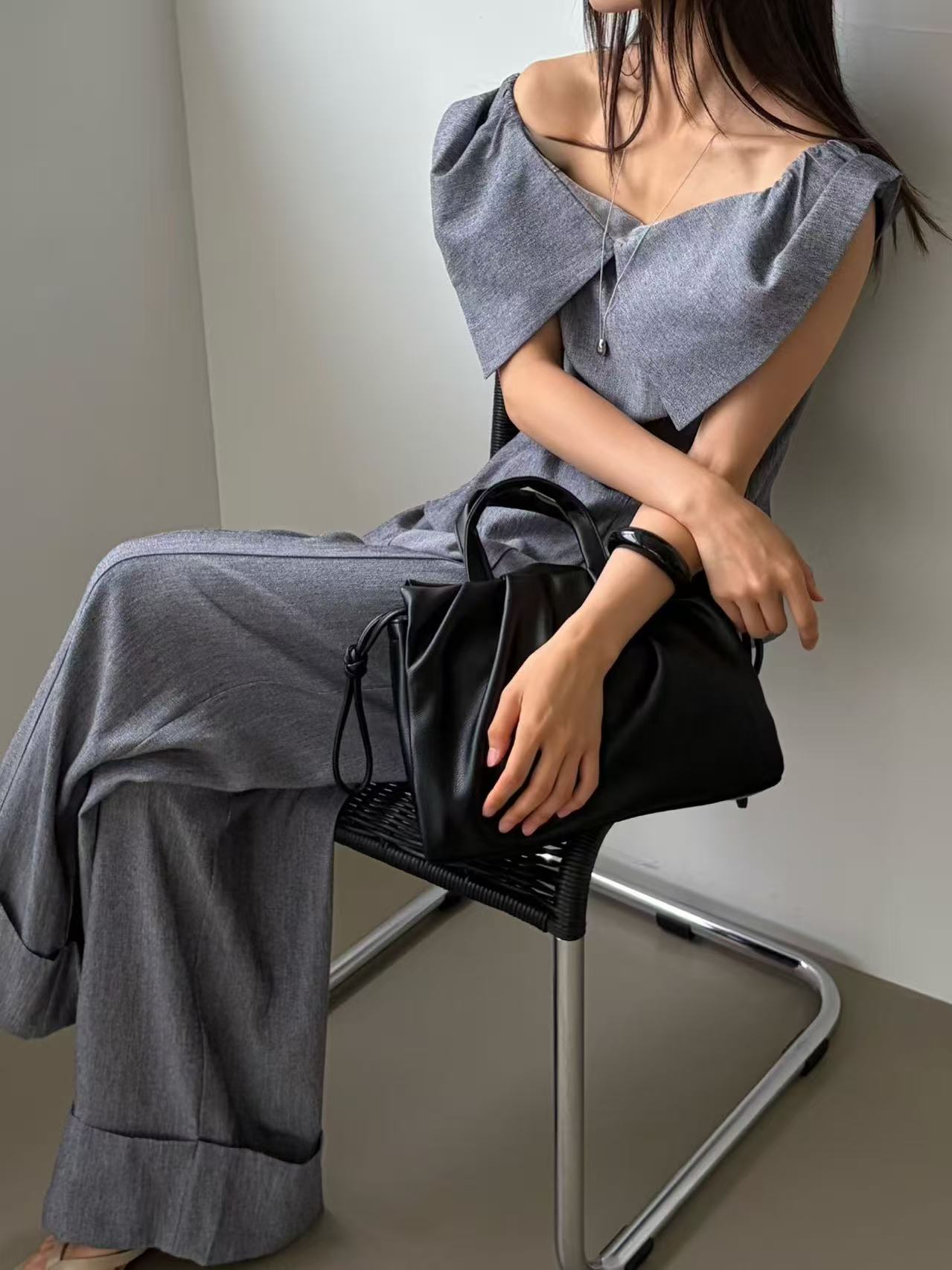 Off shoulder chiffon Top
