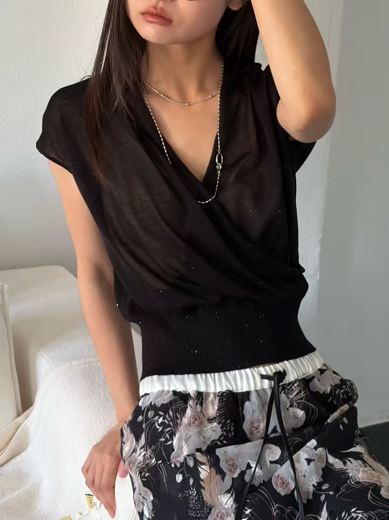 Bling bling wrap top