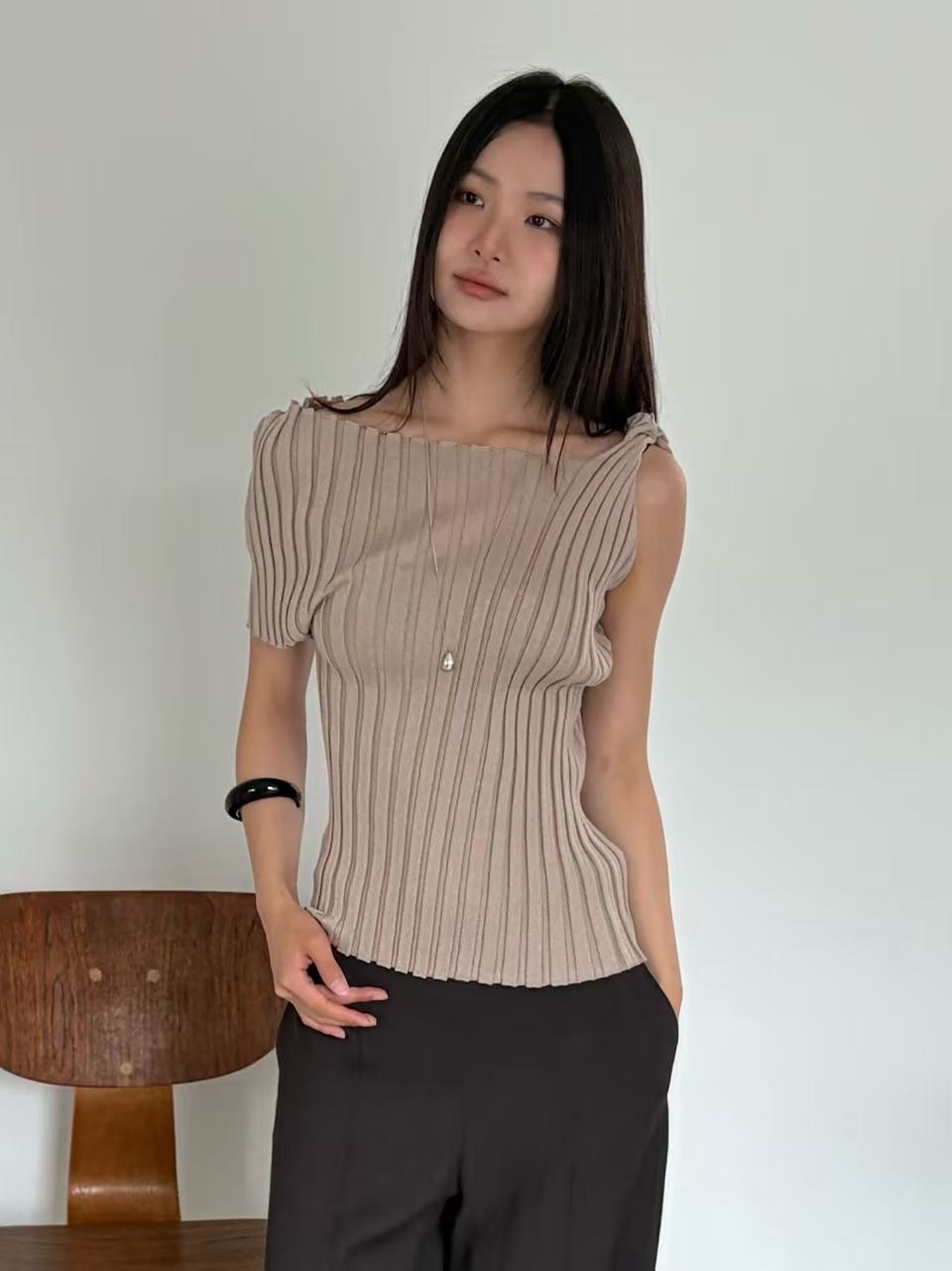 Knot Knitted T Top