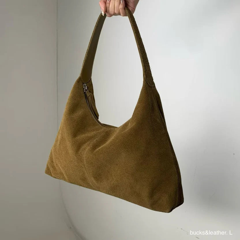 Real Leather Triangle Zipped Bag（包包）