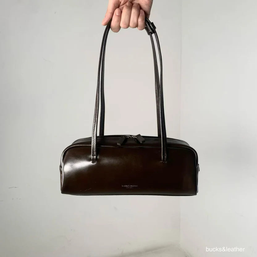 Real Leather Box Bag 亮面牛皮小號 26SS（包包）