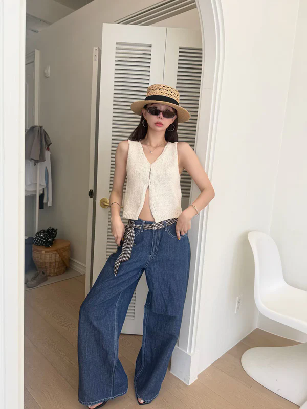 Cool Wide Leg Denim Jeans