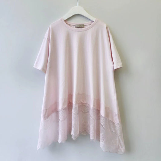 Long tee with lace