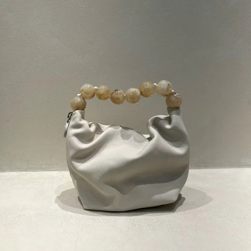 Pearl Rounded Real Leather Bag（包包）