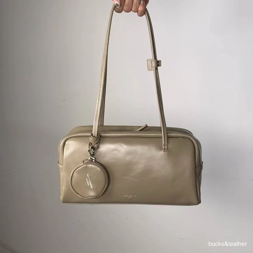 Real Leather Box Bag 大號（包包）
