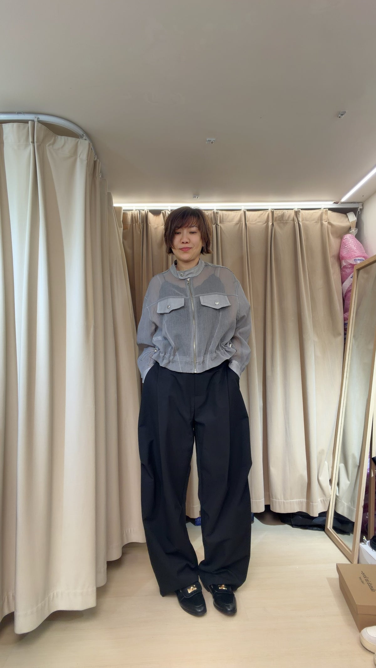網紗秋天外套￼