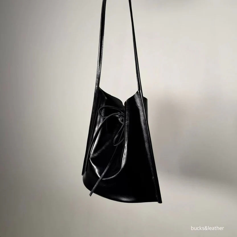 Real Leather Tied Long Shoulder Bag（包包）