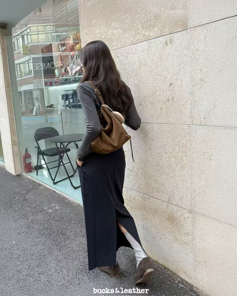 Real Leather Office Zipped Bag 小號（包包）