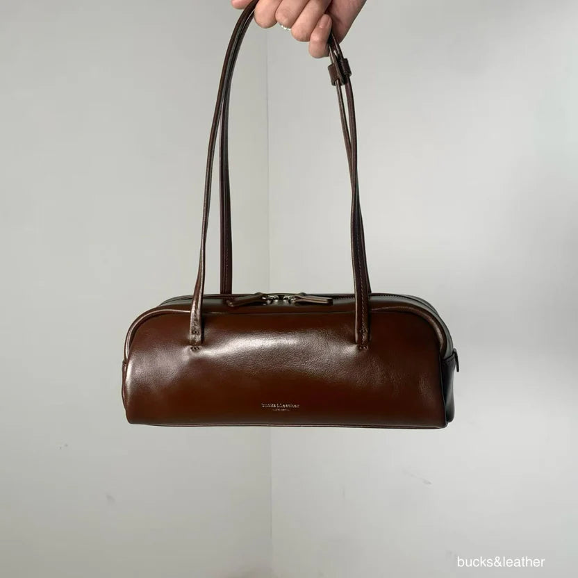 Real Leather Box Bag 亮面牛皮小號 26SS（包包）