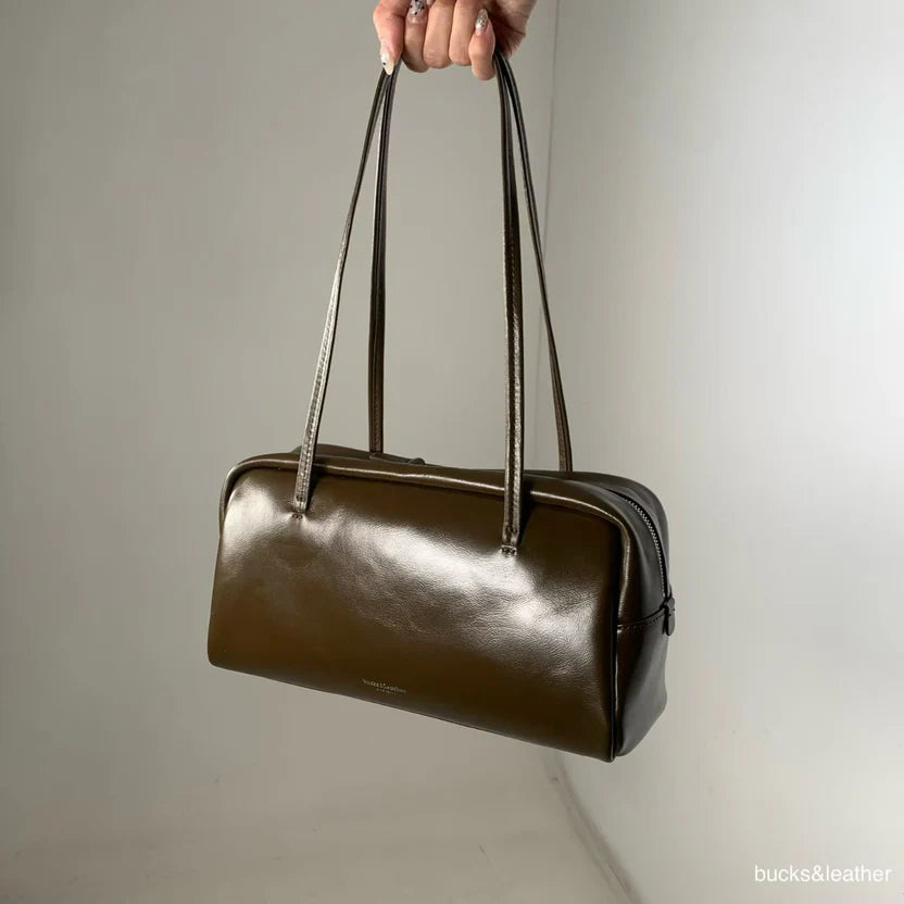 Real Leather Box Bag 大號（包包）