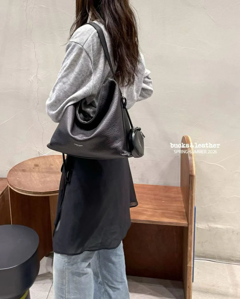 Real Leather Office Zipped Bag 小號（包包）