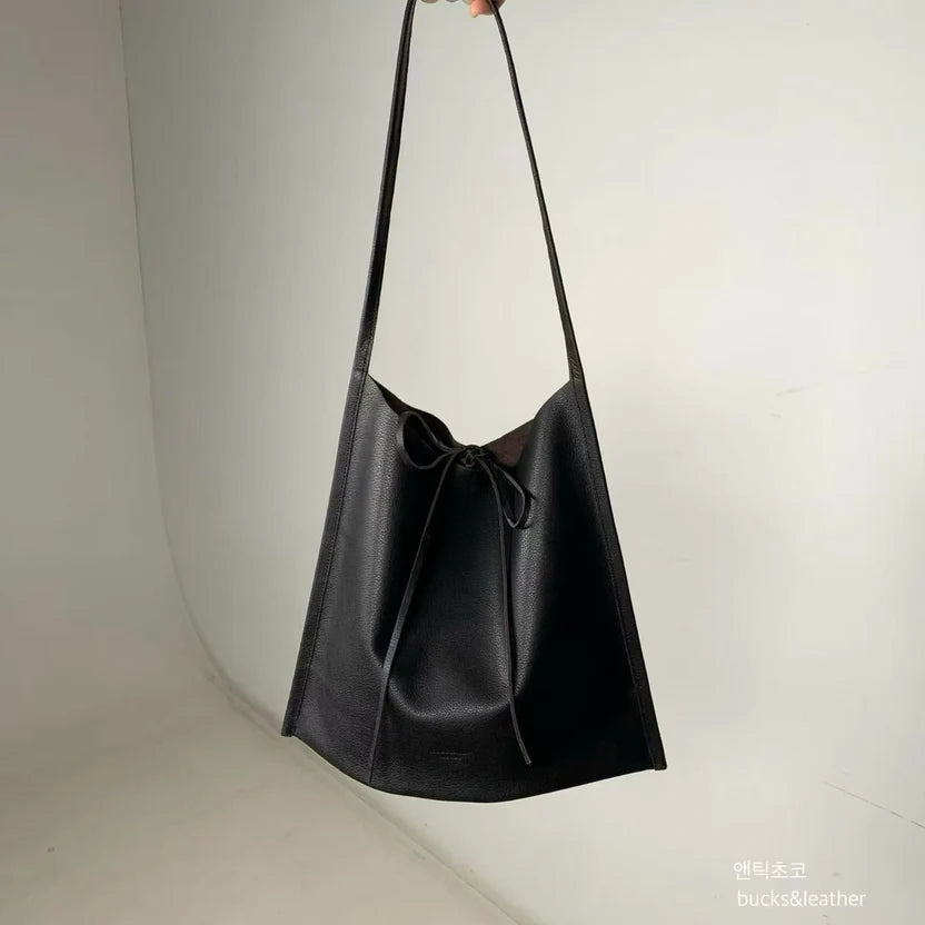 Real Leather Tied Long Shoulder Bag（包包）