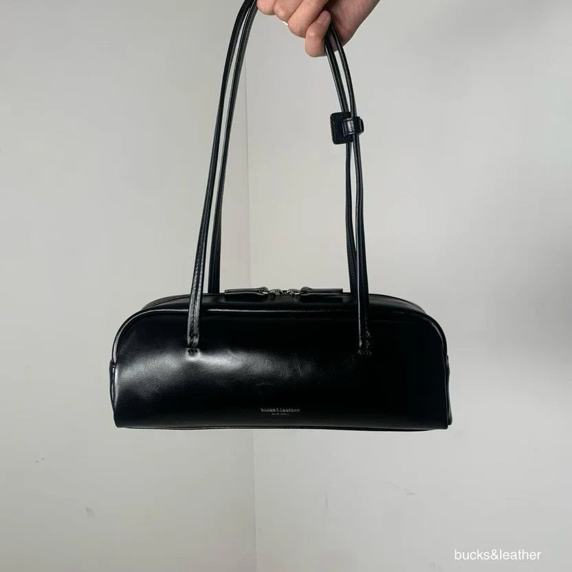 Real Leather Box Bag 亮面牛皮小號 26SS（包包）