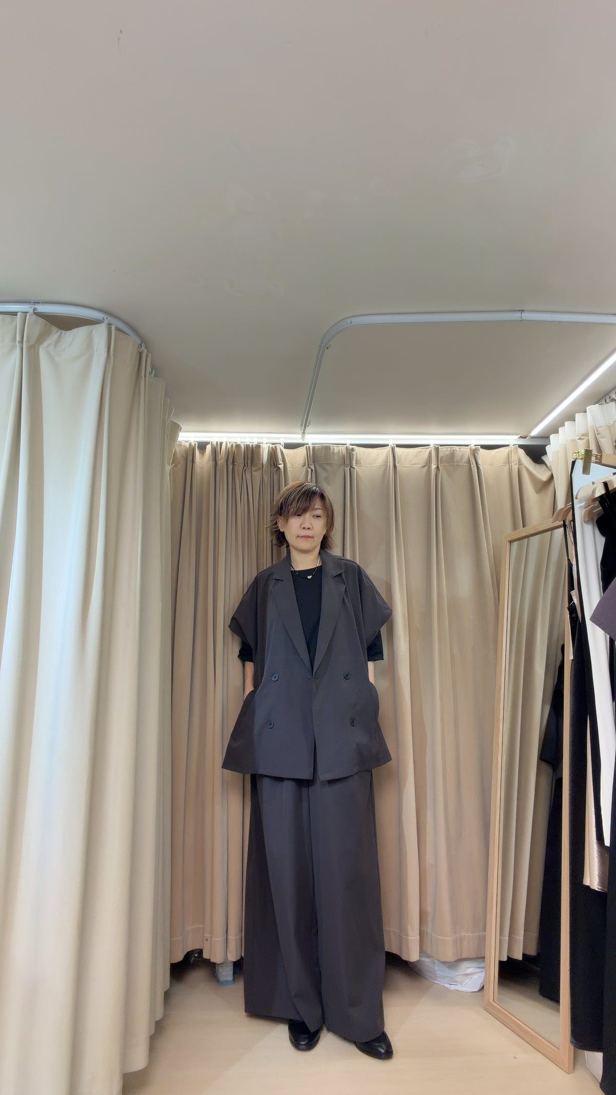 厚實挺身雪紡外套Jacket ￼