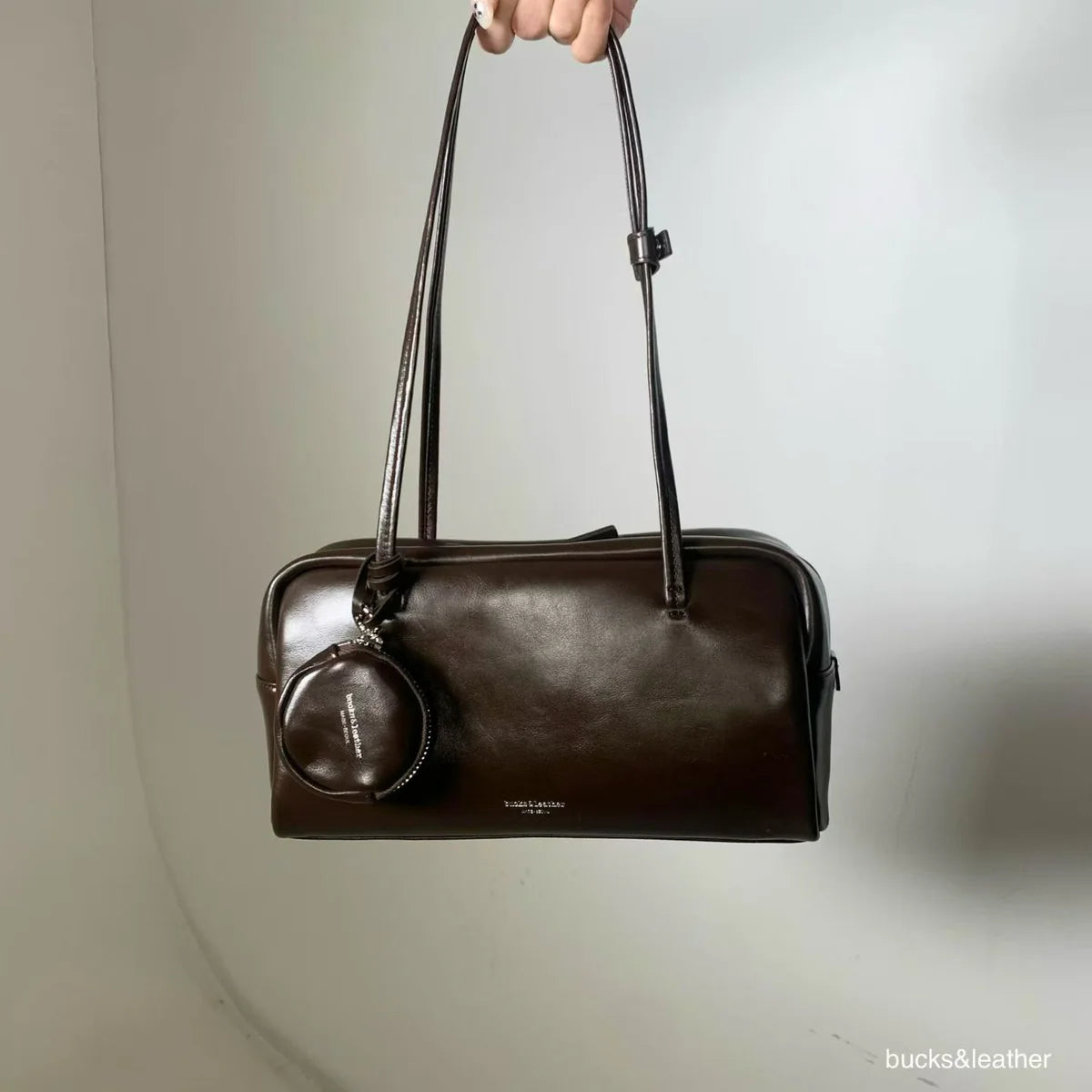 Real Leather Box Bag 大號（包包）