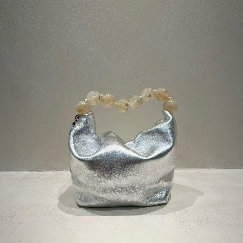 Pearl Rounded Real Leather Bag（包包）