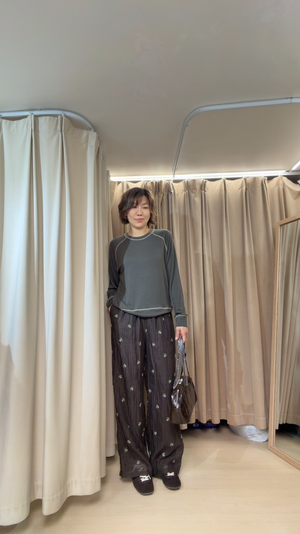 強彈性鈒骨線車邊全棉打底￼