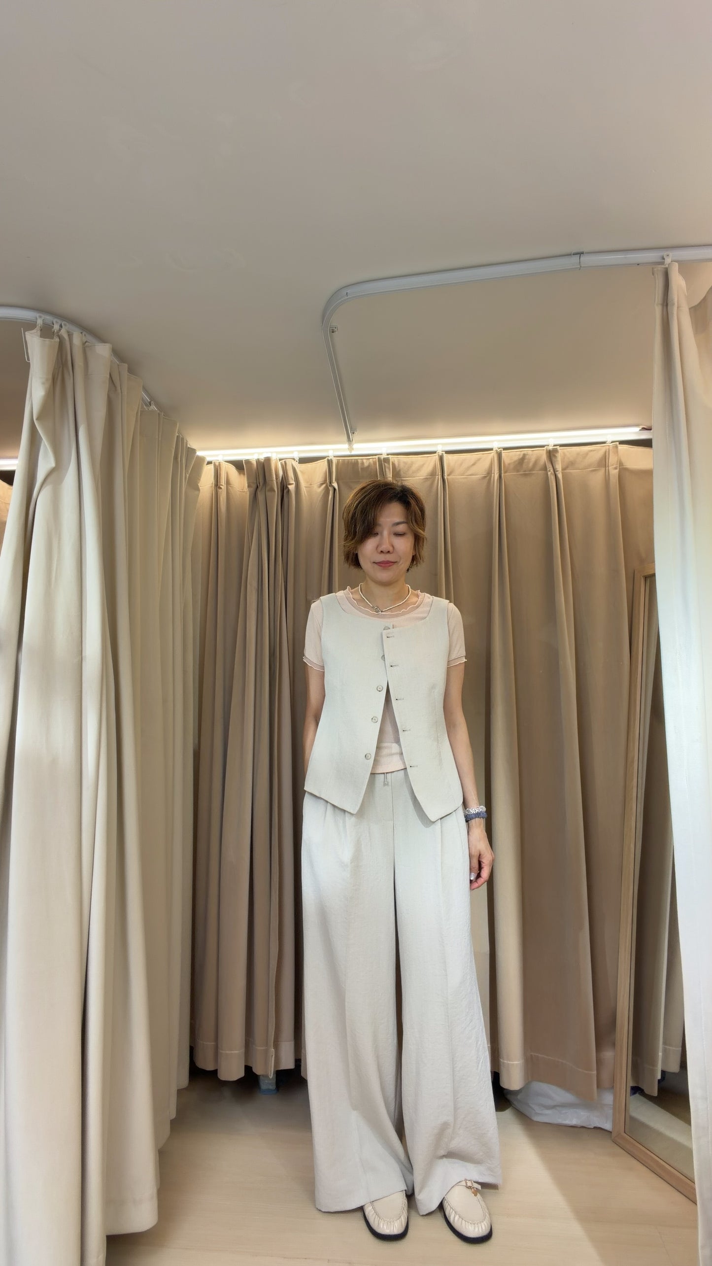 米色套裝褲