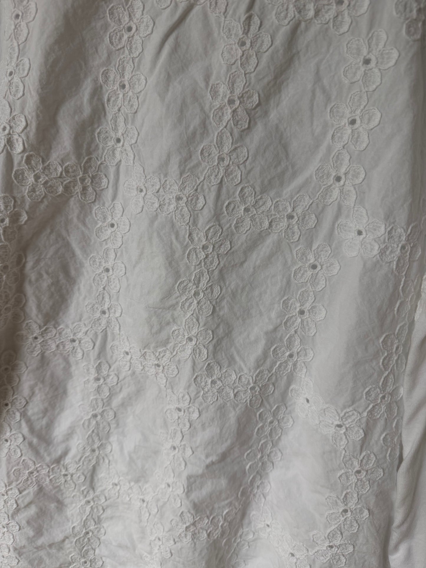 通花布中袖tee背後是cotton
