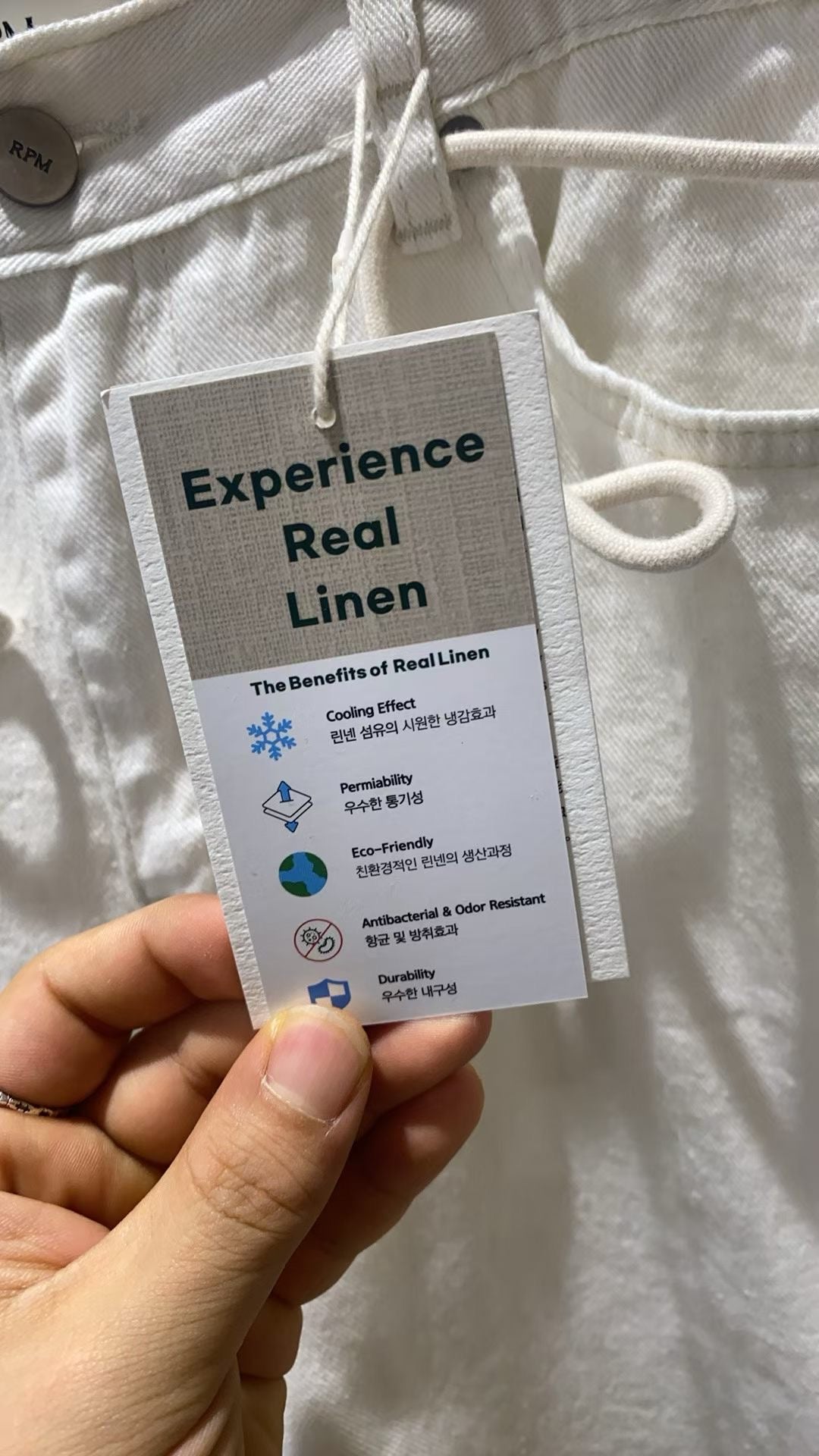 棉麻5分褲