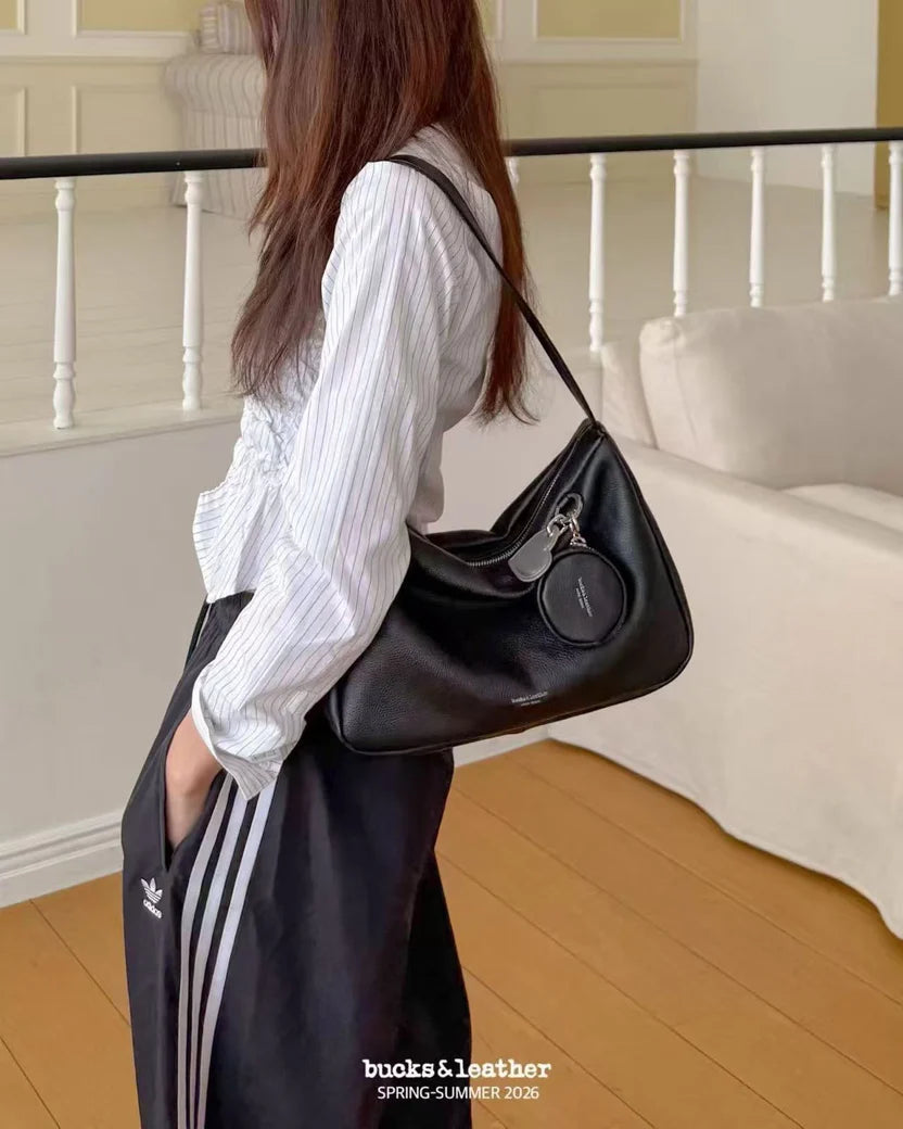 26SS Office Leather Bag ￼小荔枝紋￼羊仔皮（包包）
