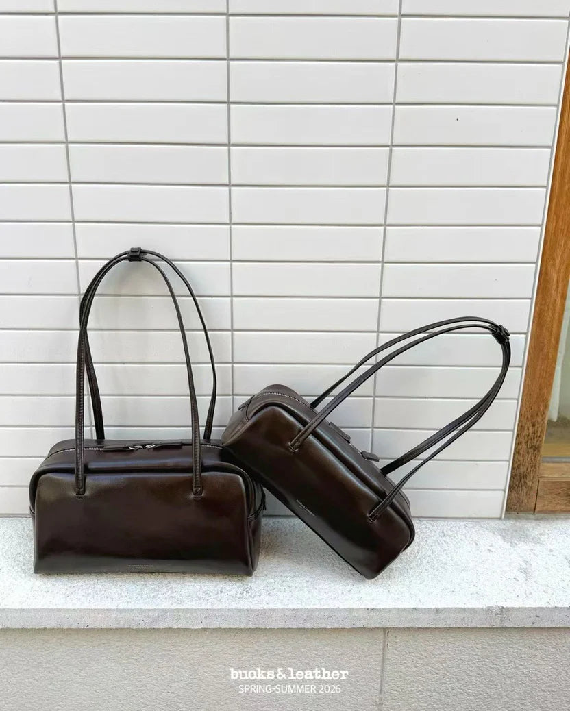 Real Leather Box Bag 大號（包包）