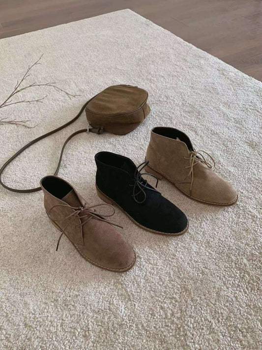 猄皮短boots韓國鞋