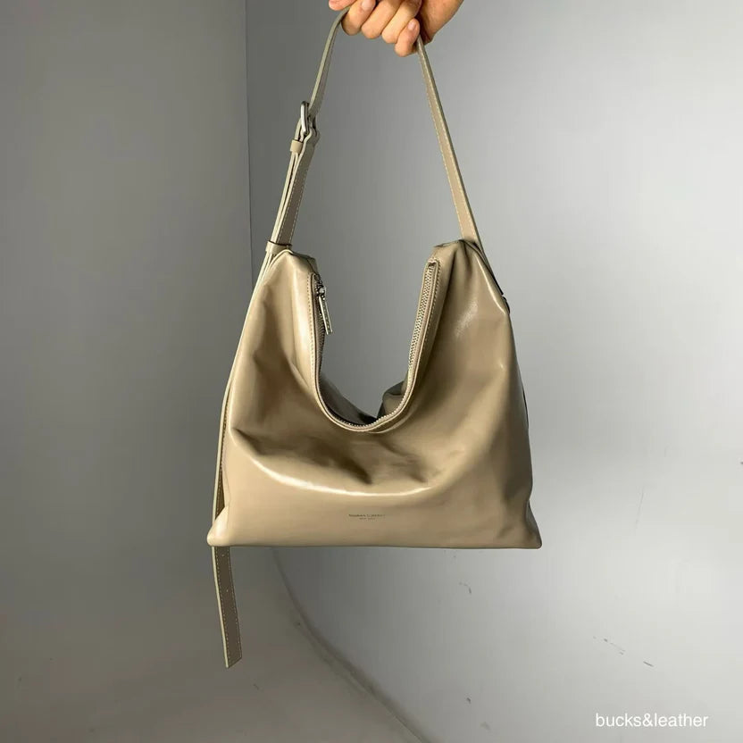 Real Leather Office Zipped Bag 小號（包包）