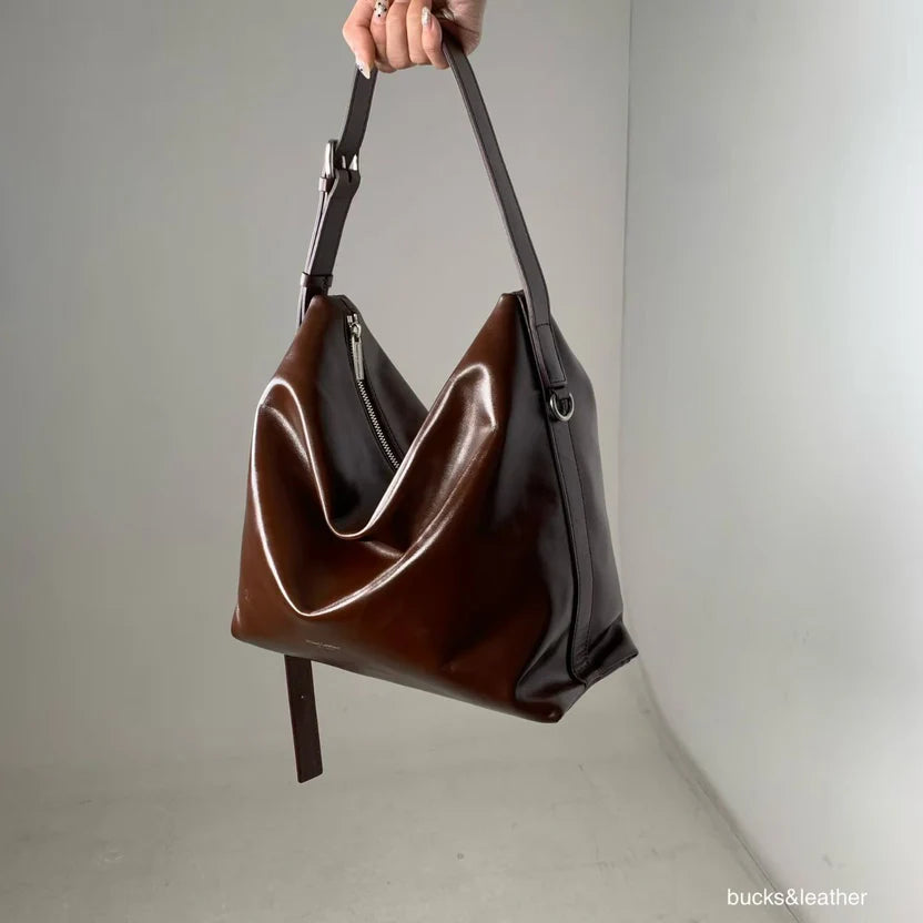 Real Leather Office Zipped Bag 小號（包包）