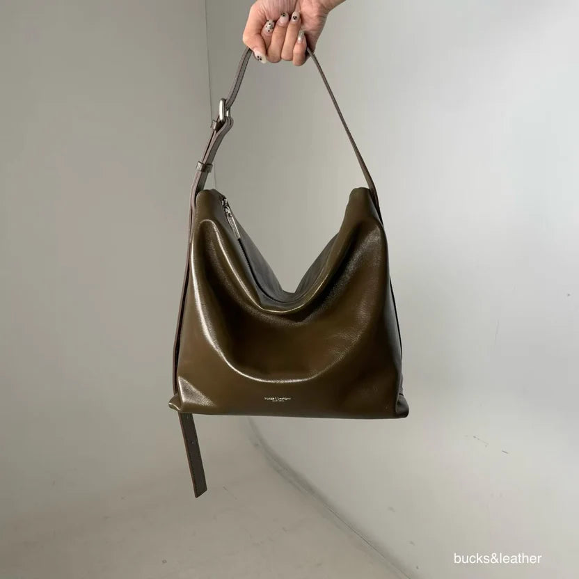 Real Leather Office Zipped Bag 小號（包包）