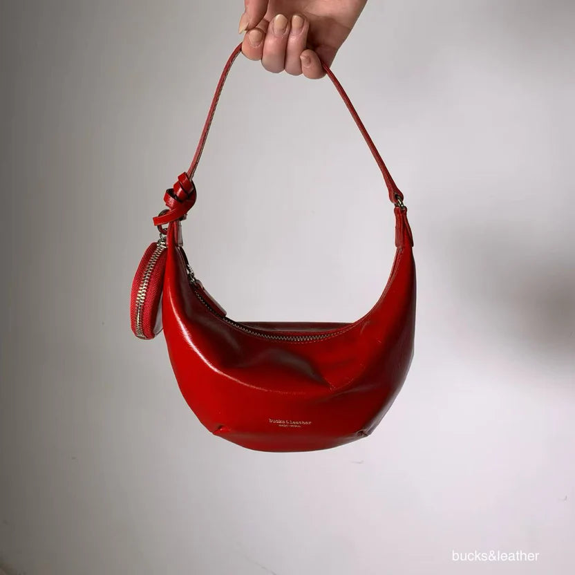 Real Leather Small Moon Bag（包包）