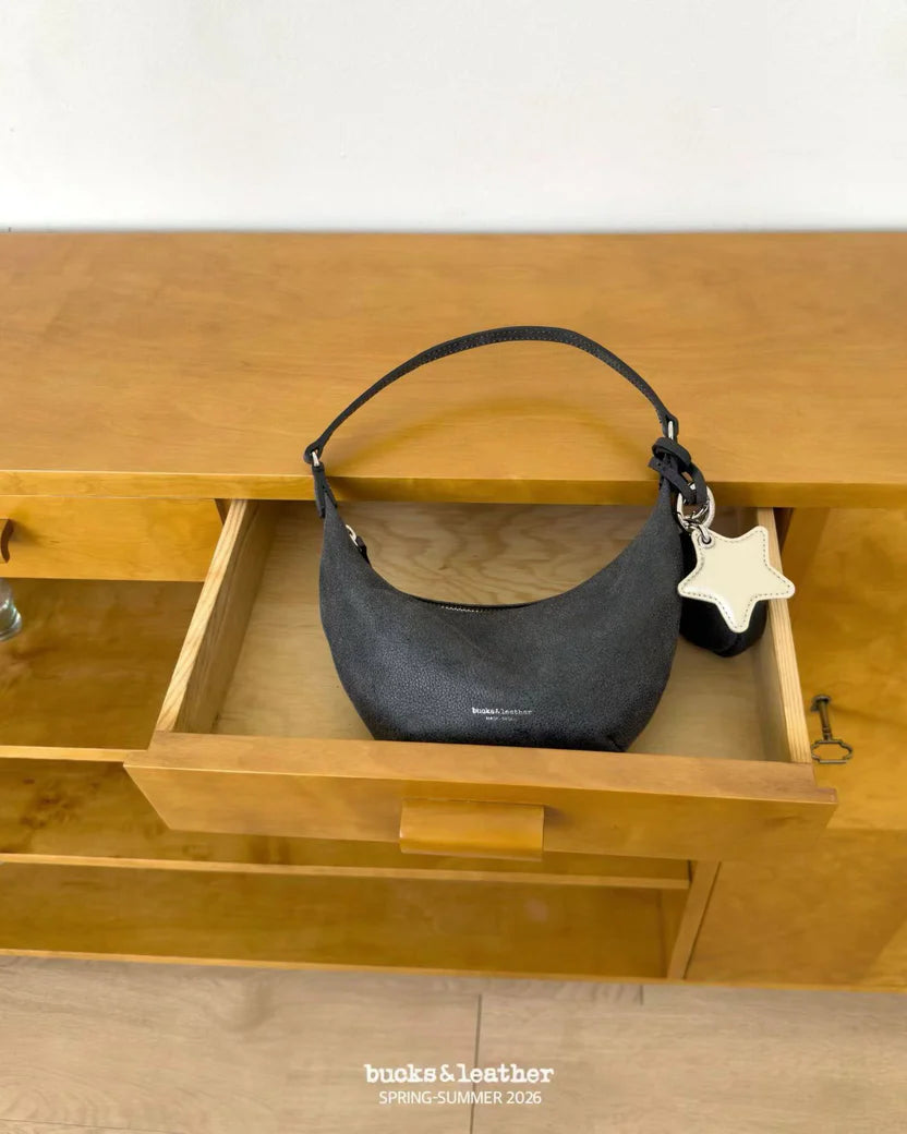 Real Leather Small Moon Bag（包包）