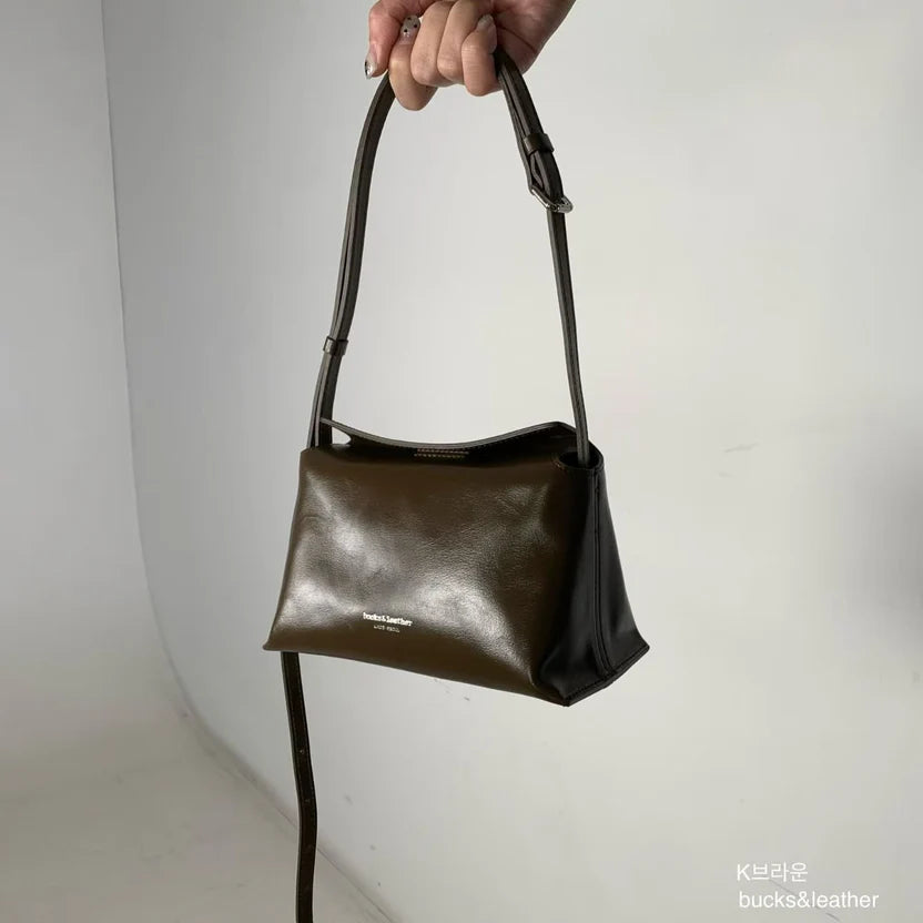 Real Leather Flap Bag 新款亮面牛皮￼（包包）