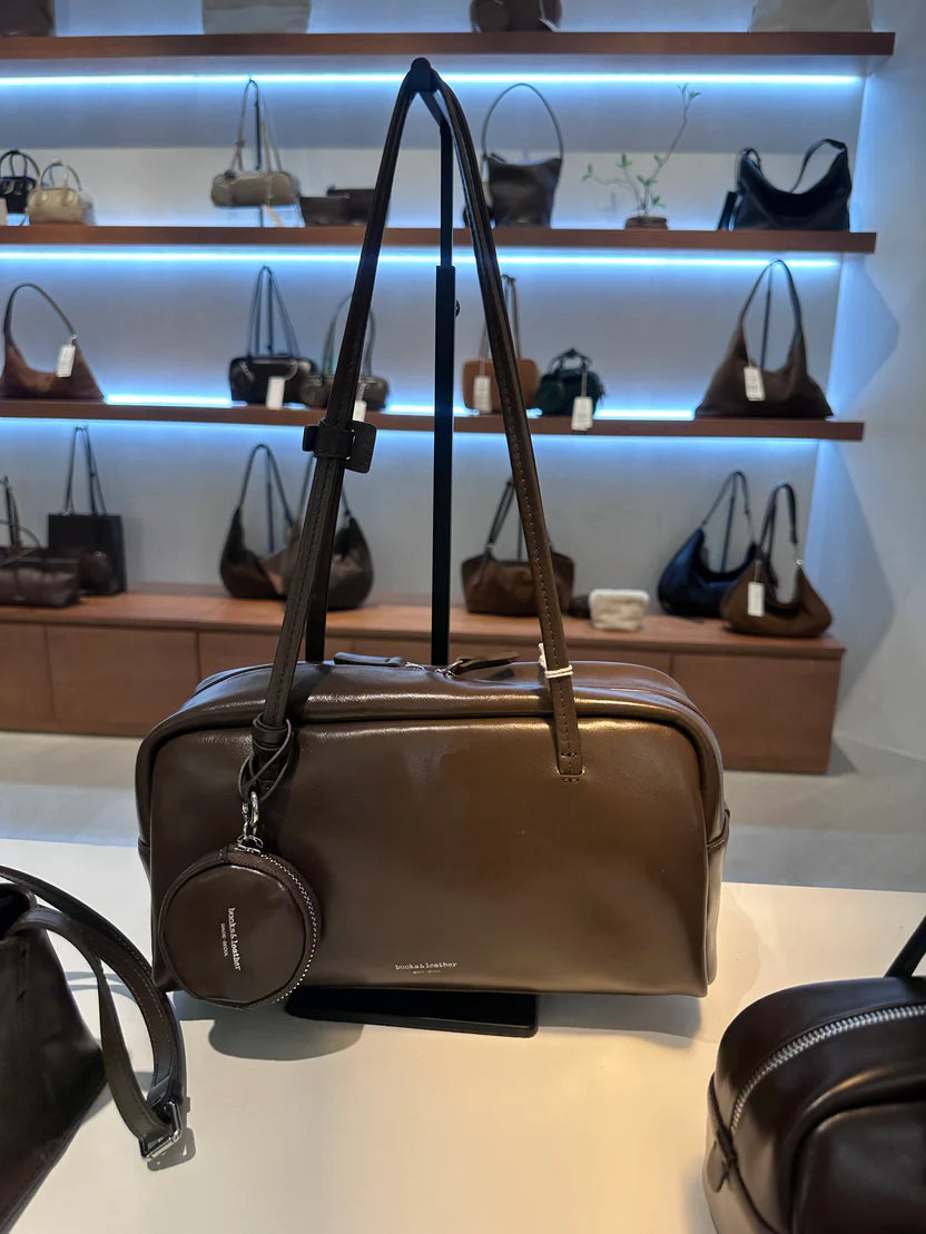 Real Leather Box Bag 大號（包包）